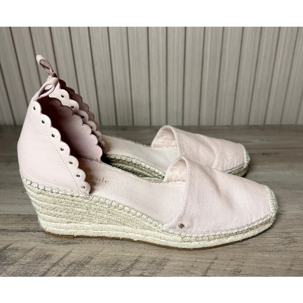 Kate Spade Polly Espadrille Wedge Sandal Pink Women's Size 9B